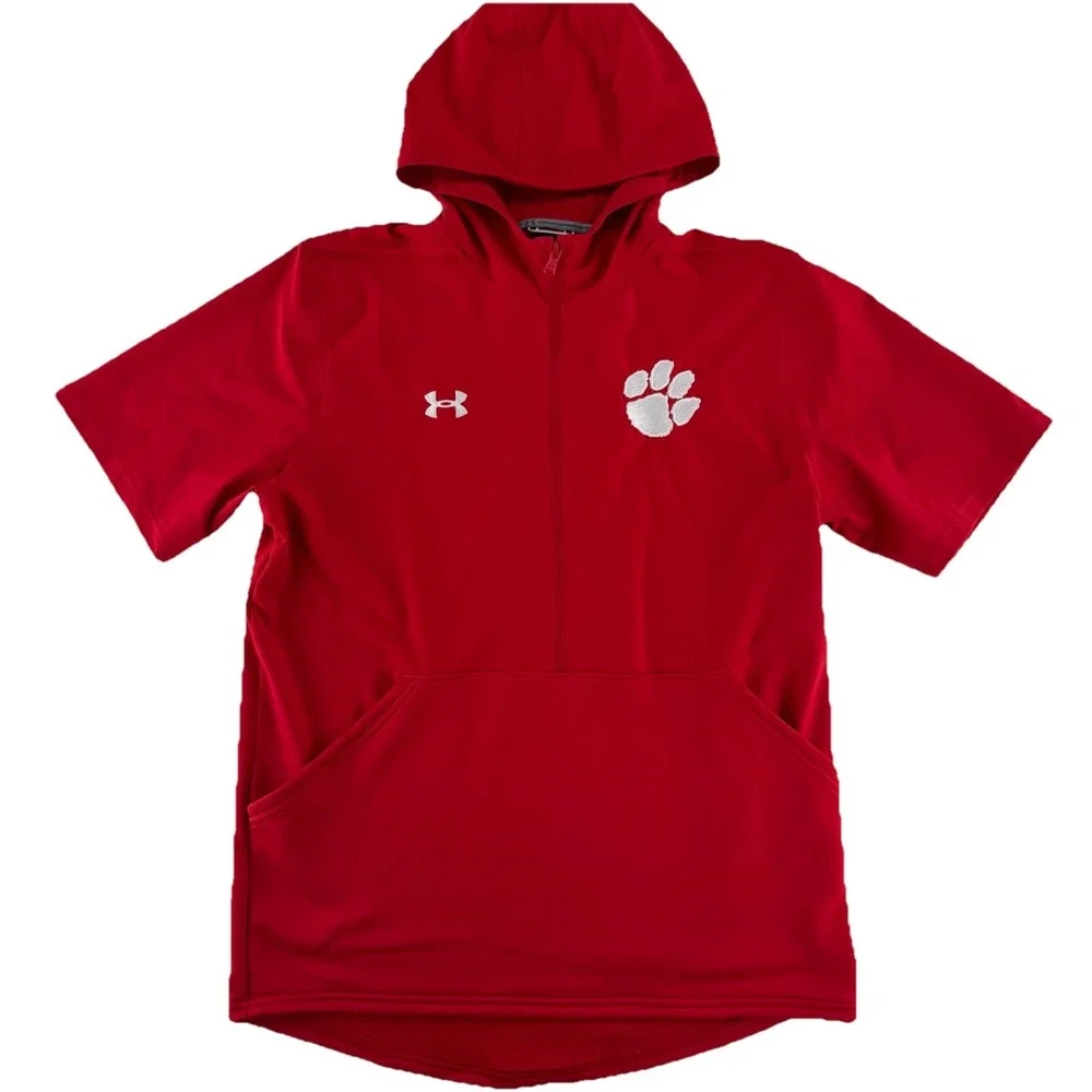 Under Armour Clemson Tigers Baseball 1/4 Zip‎ Hoodie Windbreakers Mens Large